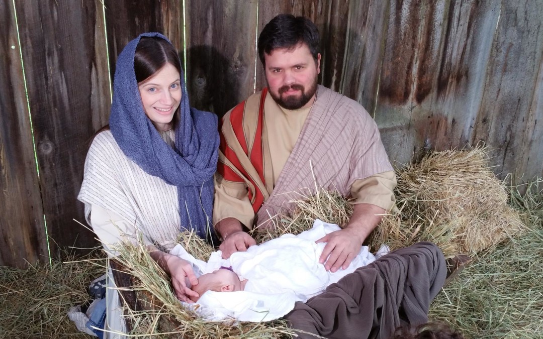 Mary, Joseph, and the baby Jesus