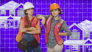 Brooklyn and Bailey dressed up as construction workers in their music video for "What We're Made Of" about empowering women