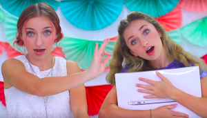Brooklyn and Bailey do a giveaway for their subscribers after releasing their song "What We're Made Of" about the empowerment of women